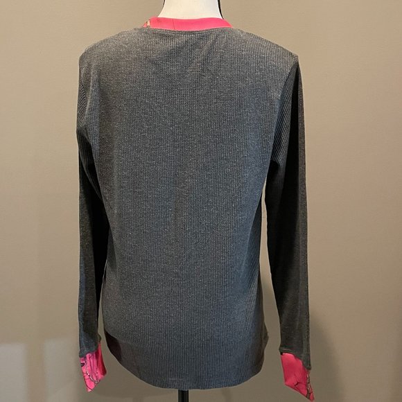 Mossy Oak Womens Pink Accented Long Sl. Thermal Shirt sz L EUC - Picture 2 of 4